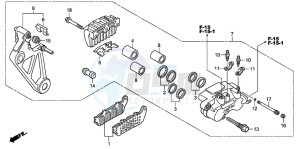 ST1300 drawing REAR BRAKE CALIPER