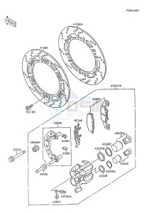 ZX 600 C [NINJA 600R] (C8-C9) [NINJA 600R] drawing FRONT BRAKE