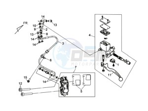 MAXSYM 400 EFI drawing BRAKE CALIPER / BRAKE LEVER / BRAKE LINES