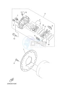 YPR125RA XMAX 125 ABS EVOLIS 125 ABS (2DM4) drawing REAR BRAKE CALIPER