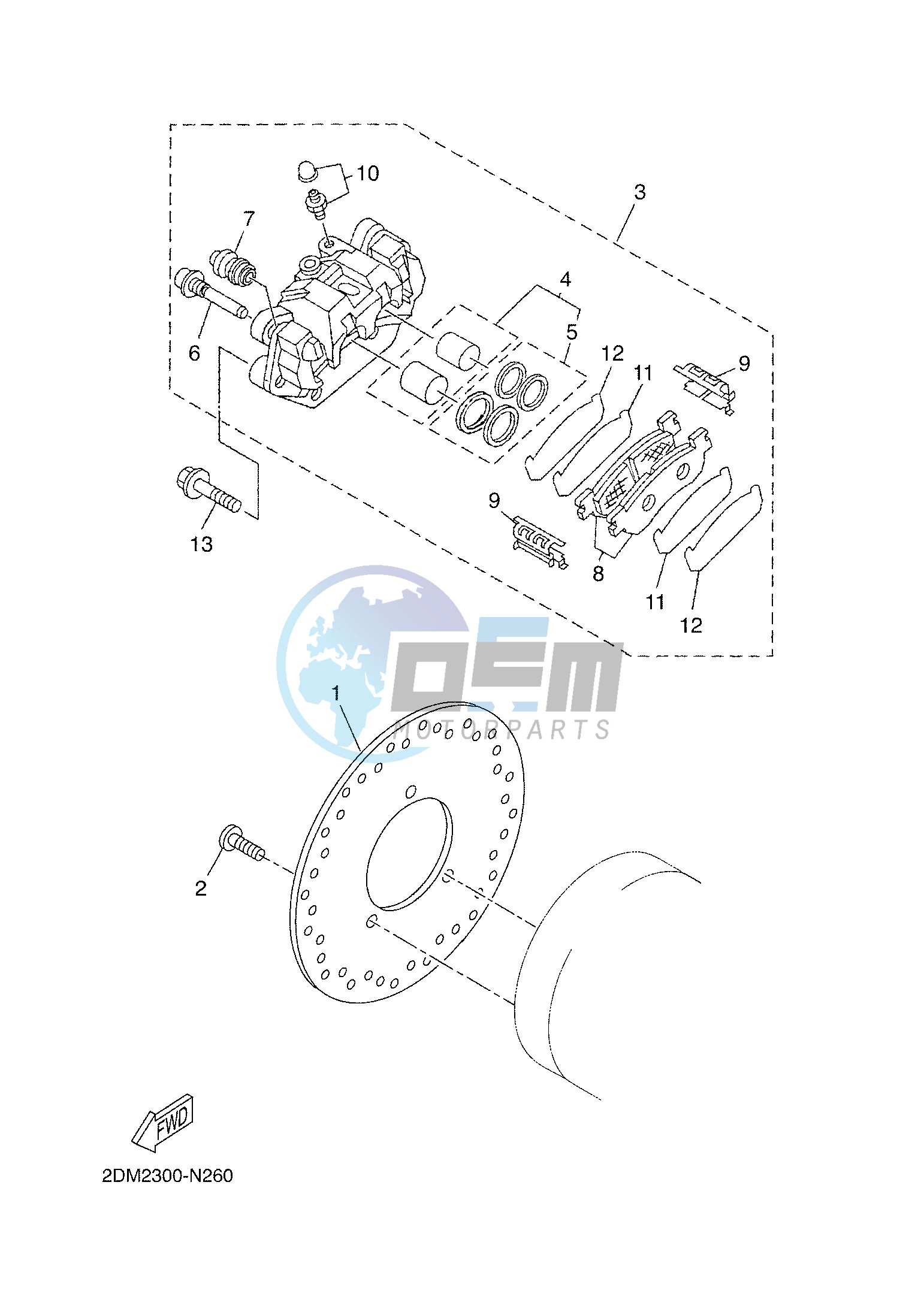 REAR BRAKE CALIPER