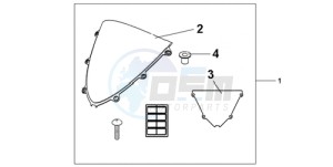 CBR1000RA9 UK - (E / ABS MKH MME) drawing WINDSCREEN CLEAR