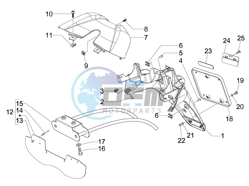 Rear cover - Splash guard