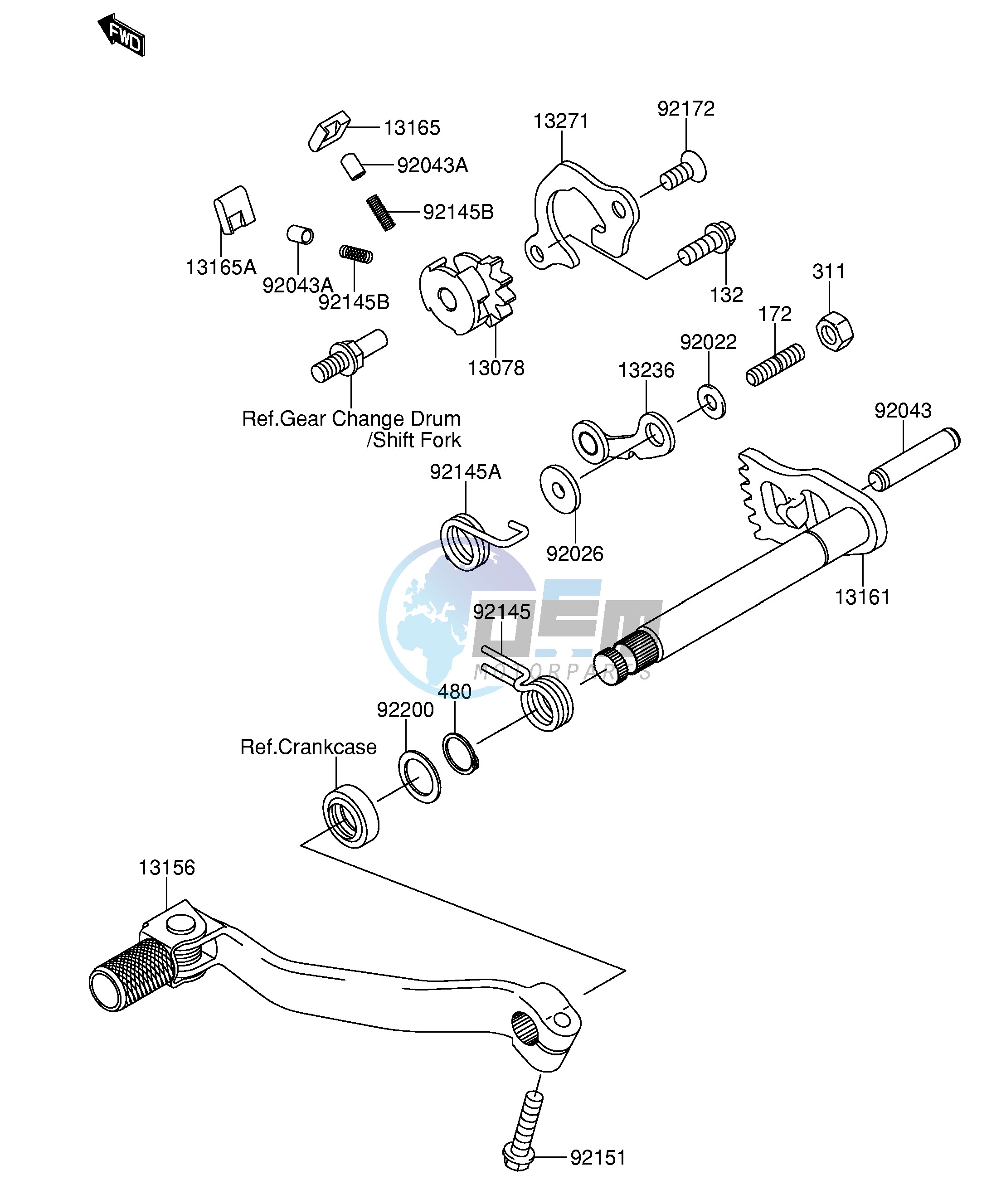 GEAR CHANGE MECHANISM