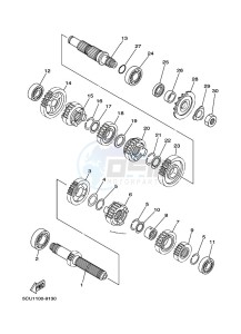 YZ250 (B9UA) drawing TRANSMISSION