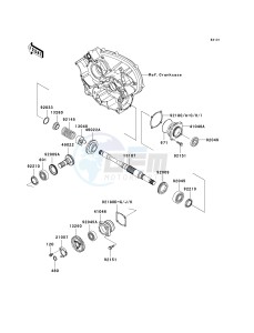 KVF 650 B [PRAIRIE 650 4X4 ADVANTAGE CLASSIC] (B1) [PRAIRIE 650 4X4 ADVANTAGE CLASSIC] drawing FRONT BEVEL GEAR