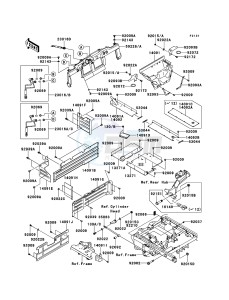 MULE 4010 TRANS 4x4 DIESEL KAF950G9F EU drawing Frame Fittings