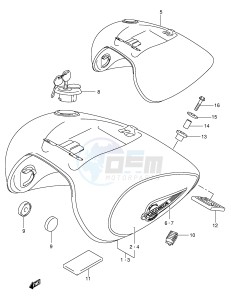 VL800 (E2) VOLUSIA drawing FUEL TANK (MODEL K4)