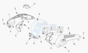 Griso V 1100 IE IE drawing Front body - duct