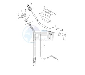 WR F 450 drawing STEERING HANDLE AND CABLE