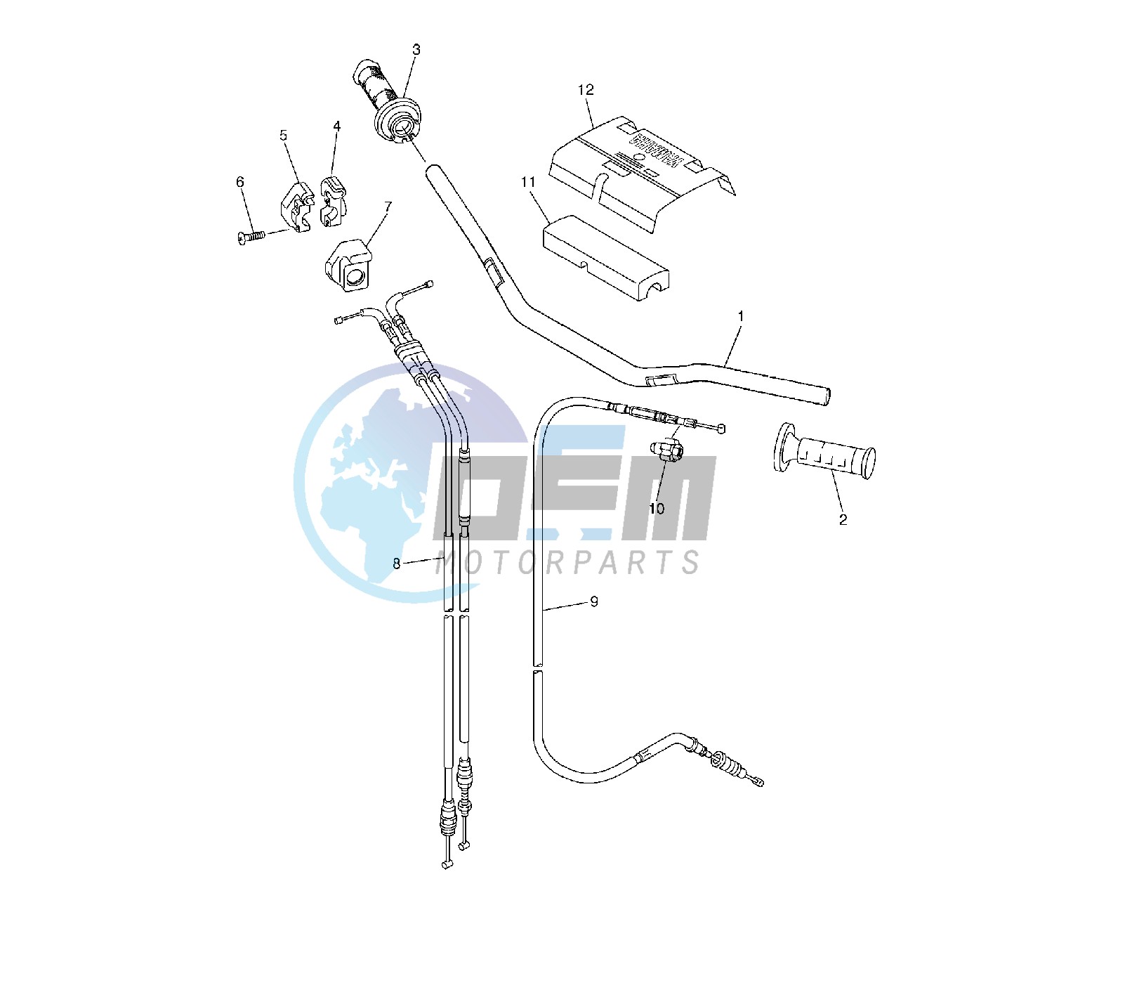 STEERING HANDLE AND CABLE