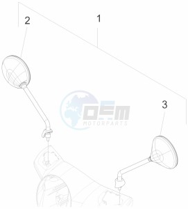 GTS 250 (EMEA, APAC) (AU, Eu, IL, J, Ri) drawing Driving mirror/s