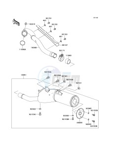 KLX 300 A [KLX300R] (A6F-A7A) A7F drawing MUFFLER-- S- --- CA,US- -