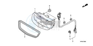 TRX420FEA Europe Direct - (ED / 4WD) drawing TAILLIGHT