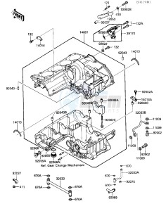 ZX 1000 A [NINJA 1000R] (A1-A2) [NINJA 1000R] drawing CRANKCASE