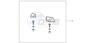 NT700VAA UK - (E / ABS MKH) drawing PILLION ARMREST SET