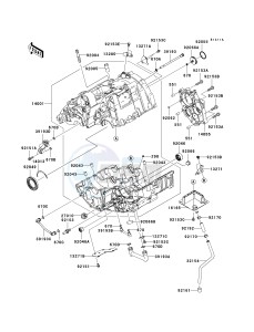 EX 650 A [NINJA 650R] (A6F-A8F) A8F drawing CRANKCASE -- ER650AE057324 - - -