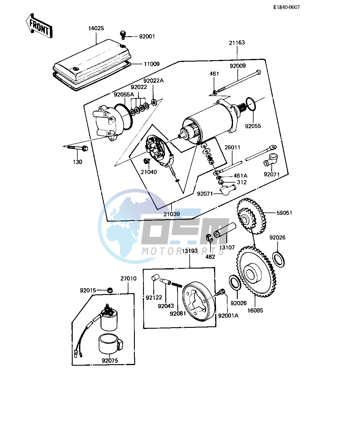 STARTER MOTOR_STARTER CLUTCH -- 82-83 C3_C4- -