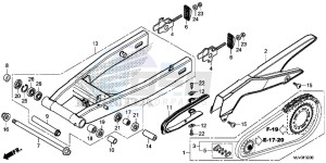 CBR500RAF CBR500R UK - (E) drawing SWINGARM