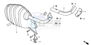 NH80MS drawing EXHAUST MUFFLER