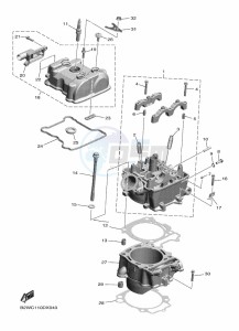 YZ450F (B2WD) drawing CYLINDER