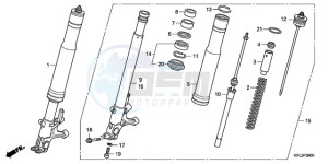 CBR1000RA9 UK - (E / ABS MKH MME REP) drawing FRONT FORK