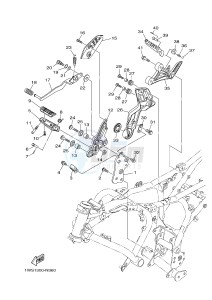 MT07 700 (1WSG) drawing STAND & FOOTREST 2