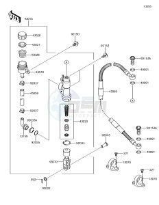 KX85 KX85CFF EU drawing Rear Master Cylinder