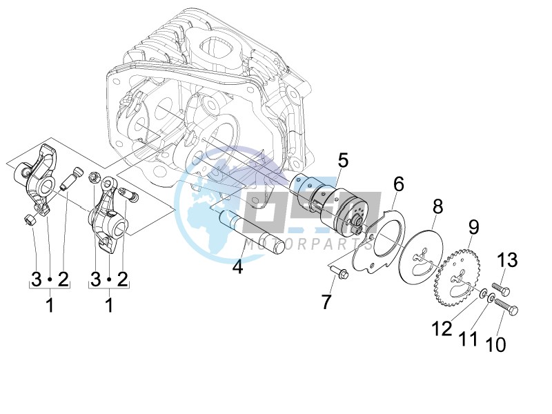 Camshaft - Rocking levers support unit