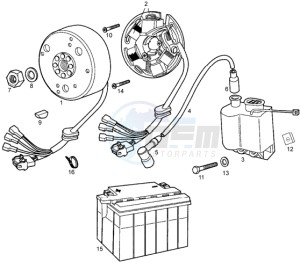 RCR 50 drawing Magneto assembly