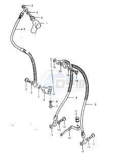 GSX1100 (T-X) drawing FRONT BRAKE HOSE