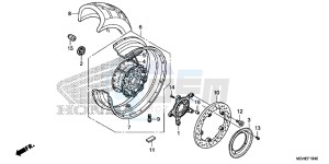 VFR1200XDE CrossTourer - VFR1200X Dual Clutch 2ED - (2ED) drawing REAR WHEEL