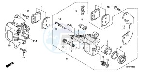 CB650FAG CB650F 6ED drawing FRONT BRAKE CALIPER