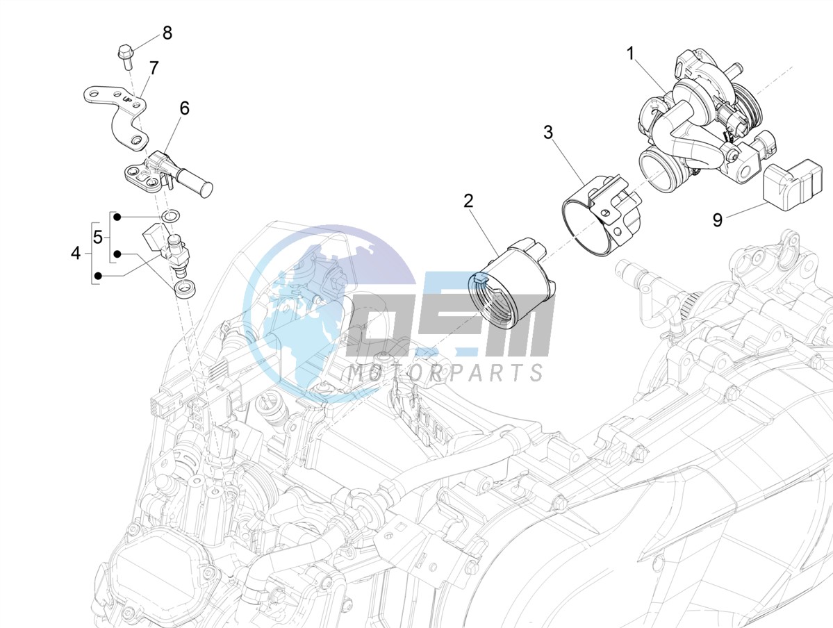 Throttle body - Injector - Induction joint