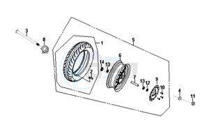 ORBIT II 50 2T NAKED L6 drawing FRONT WHEEL