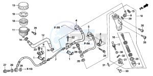 CB1300A CB1300SUPER FOUR drawing RR. BRAKE MASTER CYLINDER (CB1300A/SA)