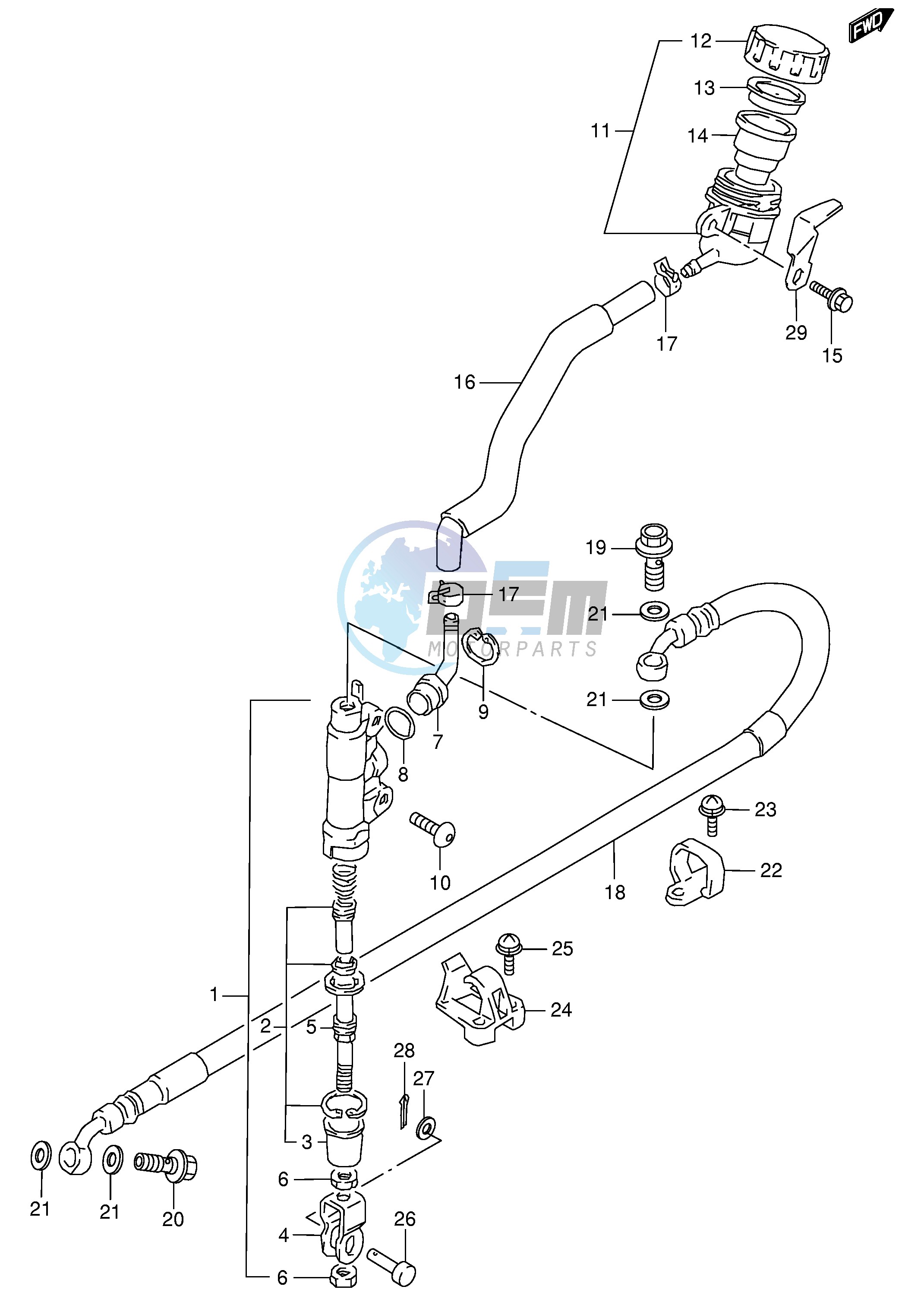 REAR MASTER CYLINDER (E24)