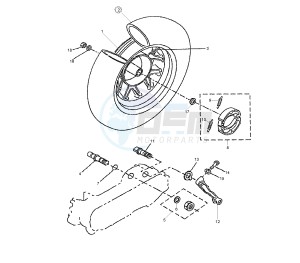 BW'S 50 drawing REAR WHEEL