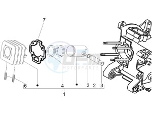 LX 50 2T 25 Kmh NL drawing Cylinder - piston - wrist pin unit