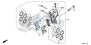 VFR800XF CrossRunner 2ED drawing RIGHT FRONT BRAKE CALIPER