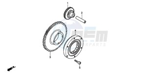 CB600F2 HORNET S drawing STARTING CLUTCH