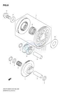 GSX-R1000 (E3-E28) drawing STARTER CLUTCH