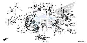 CRF1000DG CRF1000 - Africa Twin - Dual Clutch Europe Direct - (ED) drawing FRONT COWL