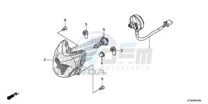 SH300D SH300i UK - (E) drawing HEADLIGHT