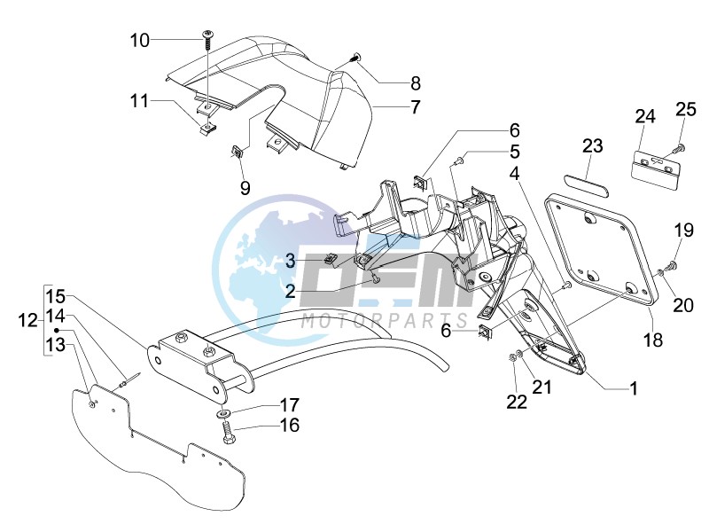 Rear cover - Splash guard