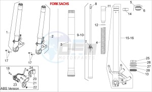 NA 850 Mana GT (AU, CN, EU, GB, IN, JP, K, USA) drawing Front fork III