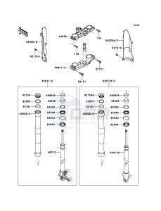 D-TRACKER_125 KLX125DBF GB XX (EU ME A(FRICA) drawing Front Fork