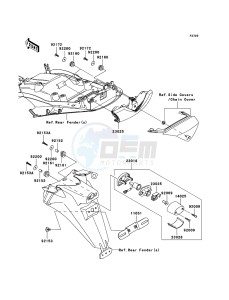 ZZR1400 ABS ZX1400B6F FR GB XX (EU ME A(FRICA) drawing Taillight(s)