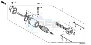 TRX500FAB drawing STARTER MOTOR