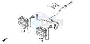 TRX350FM FOURTRAX 350 4X4 drawing HEADLIGHT (2)